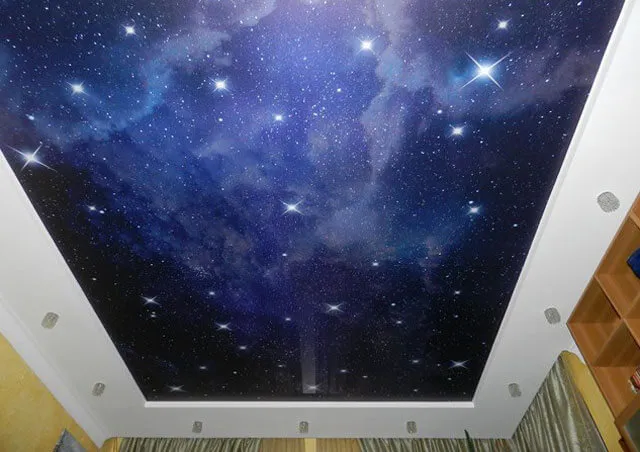 Натяжной потолок звездное небо - 8 вариантов! Потолок со звездами.
